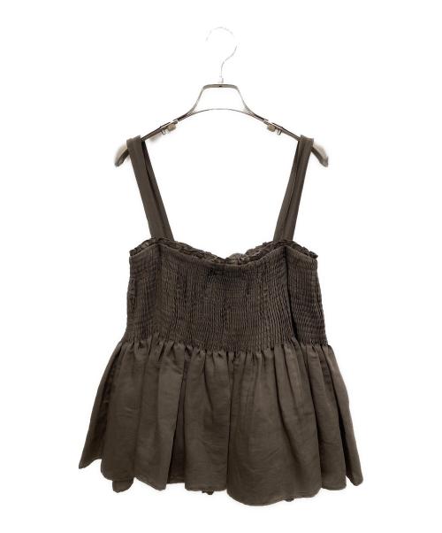 CADUNE（カデュネ）CADUNE (カデュネ) キャミソールブラウス カーキ サイズ:38 未使用品の古着・服飾アイテム