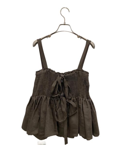 CADUNE（カデュネ）CADUNE (カデュネ) キャミソールブラウス カーキ サイズ:38 未使用品の古着・服飾アイテム