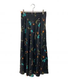 CADUNE（カデュネ）の古着「花柄スカート」｜ブラック