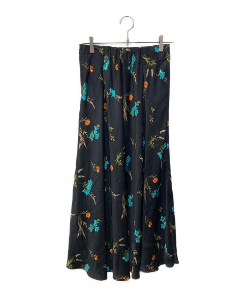 CADUNE（カデュネ）CADUNE (カデュネ) 花柄スカート ブラック サイズ:38 未使用品の古着・服飾アイテム