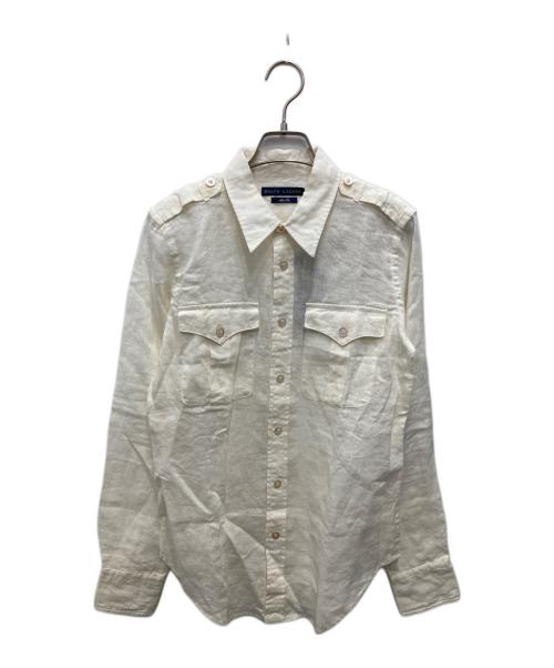 RALPH LAUREN（ラルフローレン）RALPH LAUREN (ラルフローレン) リネンシャツ アイボリー サイズ:6 未使用品の古着・服飾アイテム