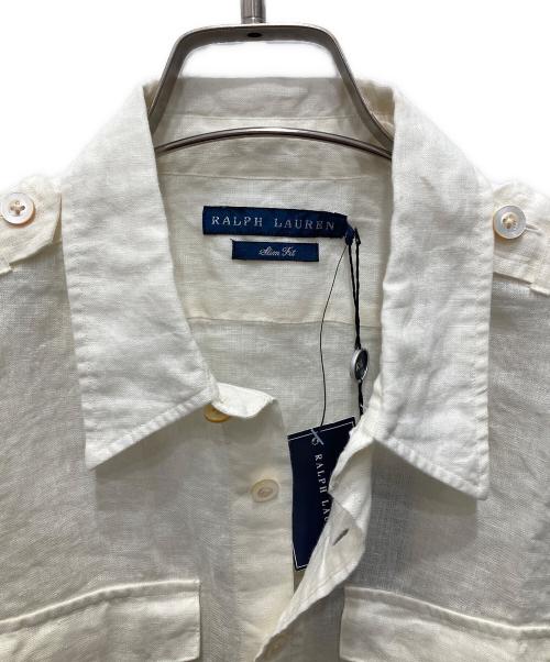 RALPH LAUREN（ラルフローレン）RALPH LAUREN (ラルフローレン) リネンシャツ アイボリー サイズ:6 未使用品の古着・服飾アイテム