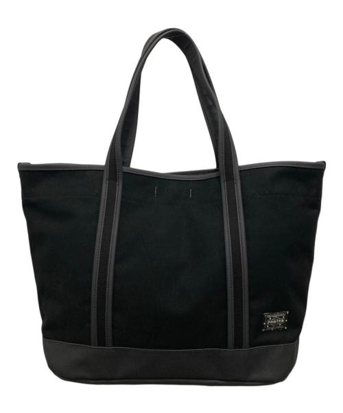 PORTER GIRL（ポーターガール）PORTER GIRL (ポーターガール) キャンバストートバッグ ブラックの古着・服飾アイテム