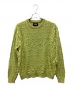 stussyステューシー）の古着「22AW STRAND SWEATER/22AW ストランド・セーター」｜黄緑