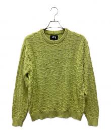 stussy（ステューシー）の古着「22AW STRAND SWEATER/22AW ストランド・セーター」｜黄緑
