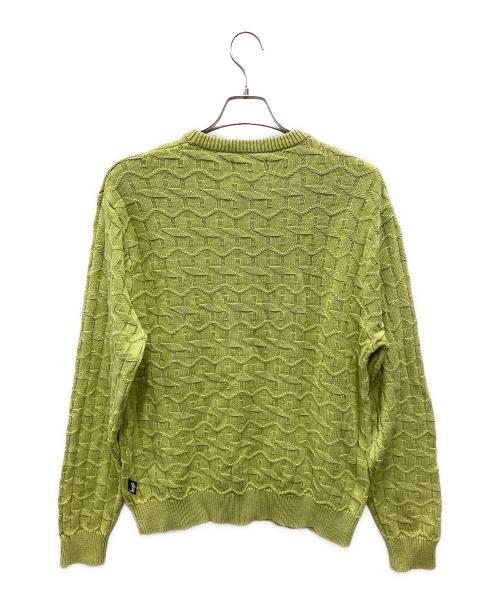 stussy（ステューシー）stussy (ステューシー) 22AW STRAND SWEATER/22AW ストランド・セーター 黄緑 サイズ:Ｍの古着・服飾アイテム