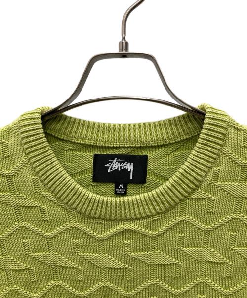 stussy（ステューシー）stussy (ステューシー) 22AW STRAND SWEATER/22AW ストランド・セーター 黄緑 サイズ:Ｍの古着・服飾アイテム