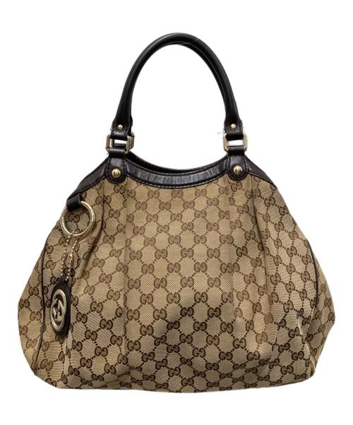 GUCCI（グッチ）GUCCI (グッチ) スーキー GGキャンバス トートバッグ ベージュの古着・服飾アイテム