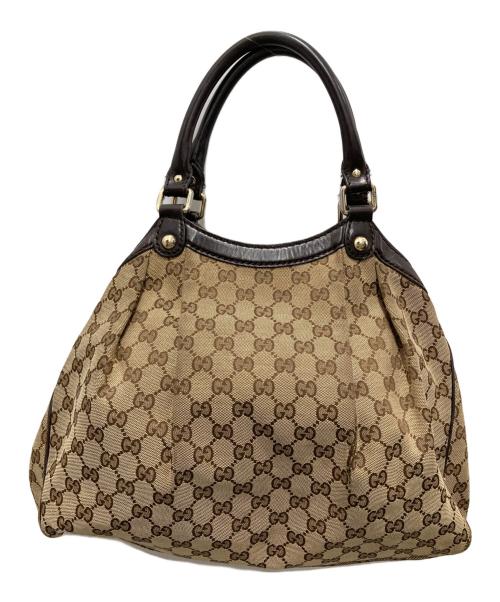 GUCCI（グッチ）GUCCI (グッチ) スーキー GGキャンバス トートバッグ ベージュの古着・服飾アイテム