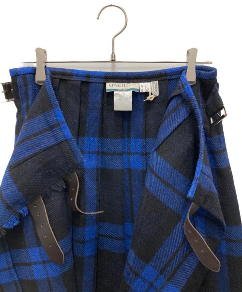 O'NEIL OF DUBLIN（オニールオブダブリン）O'NEIL OF DUBLIN (オニールオブダブリン) Spick and Span (スピックアンドスパン) 別注ウールステッドラップスカート ブルー サイズ:36の古着・服飾アイテム