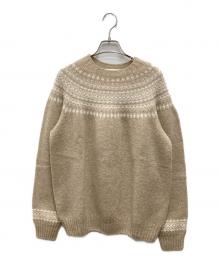 Harley of SCOTLAND×UNITED ARROWS（ハーレーオブスコットランド×ユナイテッドアローズ）の古着「別注SNOW KNIT」｜ベージュ
