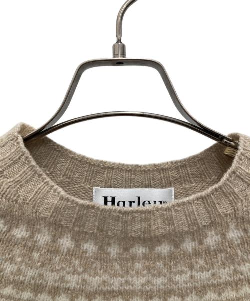 Harley of SCOTLAND（ハーレーオブスコットランド）HARLEY OF SCOTLAND (ハーレーオブスコットランド) UNITED ARROWS (ユナイテッドアローズ) 別注SNOW KNIT ベージュ サイズ:44の古着・服飾アイテム