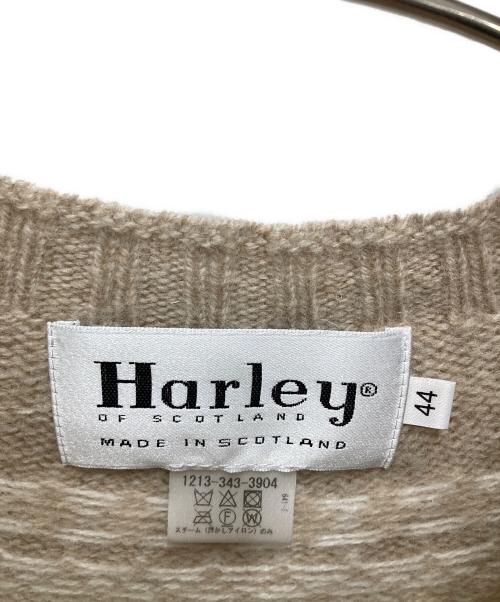 Harley of SCOTLAND（ハーレーオブスコットランド）HARLEY OF SCOTLAND (ハーレーオブスコットランド) UNITED ARROWS (ユナイテッドアローズ) 別注SNOW KNIT ベージュ サイズ:44の古着・服飾アイテム
