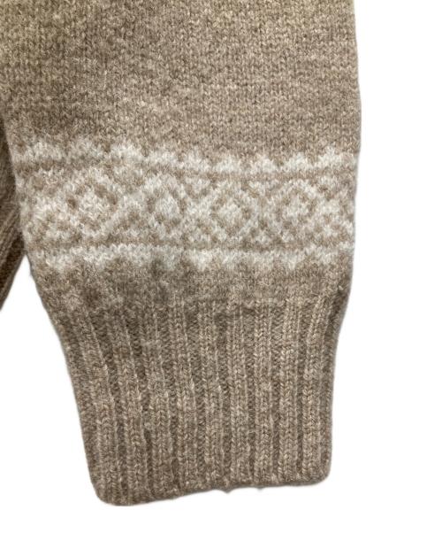 Harley of SCOTLAND（ハーレーオブスコットランド）HARLEY OF SCOTLAND (ハーレーオブスコットランド) UNITED ARROWS (ユナイテッドアローズ) 別注SNOW KNIT ベージュ サイズ:44の古着・服飾アイテム