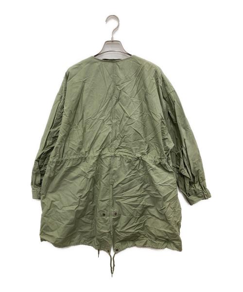 URBAN RESEARCH DOORS（アーバンリサーチドアーズ）URBAN RESEARCH DOORS (アーバンリサーチドアーズ) ノーカラーモッズコート グリーン サイズ:Mの古着・服飾アイテム