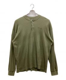 POLARSKATE（ポーラー スケート）の古着「ヘンリーネックカットソー」｜オリーブ