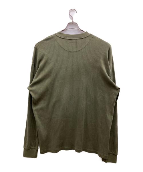 POLARSKATE（ポーラー スケート）POLARSKATE (ポーラー スケート) ヘンリーネックカットソー オリーブ サイズ:XXLの古着・服飾アイテム