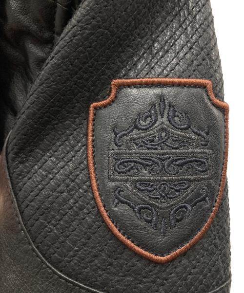 HARLEY-DAVIDSON（ハーレーダビッドソン）HARLEY-DAVIDSON (ハーレーダビッドソン) ライダースジャケット ブラック サイズ:表記無し(実寸ご確認ください）の古着・服飾アイテム