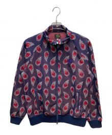 Needles（ニードルズ）の古着「Track Jacket Poly jacquard Feather/トラック ジャケット ポリ ジャカード フェザー」｜パープル