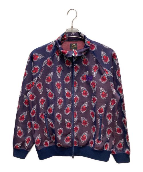 Needles（ニードルズ）Needles (ニードルズ) Track Jacket Poly jacquard Feather/トラック ジャケット ポリ ジャカード フェザー パープル サイズ:Mの古着・服飾アイテム