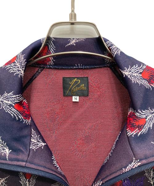 Needles（ニードルズ）Needles (ニードルズ) Track Jacket Poly jacquard Feather/トラック ジャケット ポリ ジャカード フェザー パープル サイズ:Mの古着・服飾アイテム