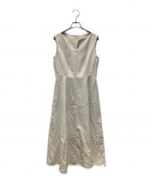 allureville（アルアバイル）の古着「リネンライクオックスノースリワンピース」｜アイボリー