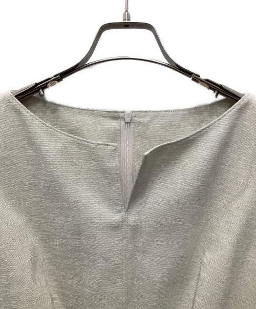 allureville（アルアバイル）allureville (アルアバイル) リネンライクオックスノースリワンピース アイボリー サイズ:2の古着・服飾アイテム