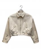 ROPEロペ）の古着「スラブツイードブルゾン」｜アイボリー