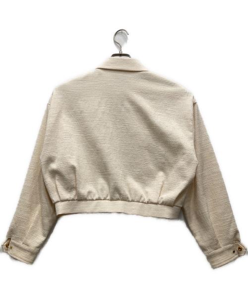 ROPE（ロペ）ROPE (ロペ) スラブツイードブルゾン アイボリー サイズ:38の古着・服飾アイテム