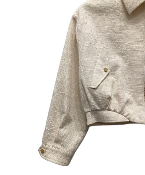 ROPE（ロペ）ROPE (ロペ) スラブツイードブルゾン アイボリー サイズ:38の古着・服飾アイテム