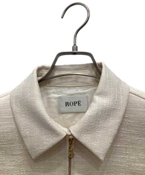 ROPE（ロペ）ROPE (ロペ) スラブツイードブルゾン アイボリー サイズ:38の古着・服飾アイテム