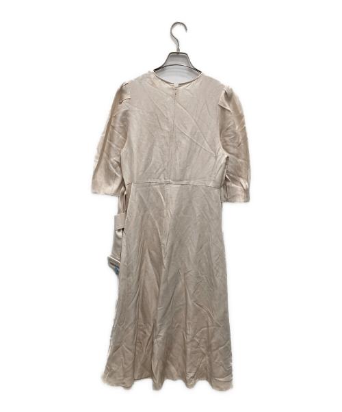 ROPE（ロペ）ROPE (ロペ) パフスリーブベルテッドリネンワンピース アイボリー サイズ:36の古着・服飾アイテム