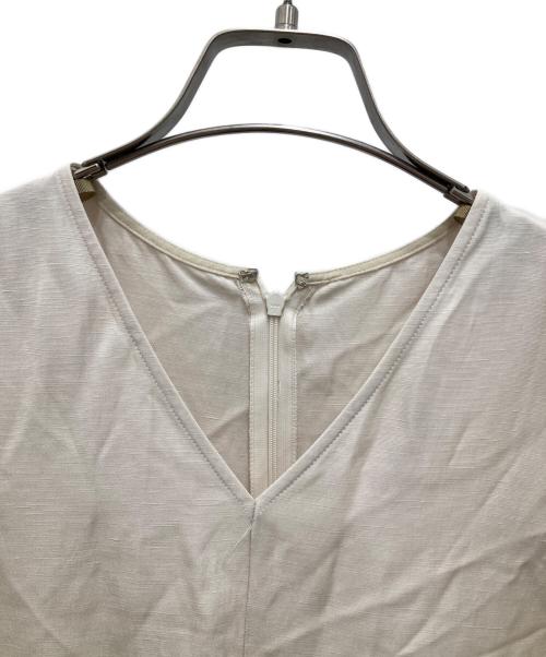 ROPE（ロペ）ROPE (ロペ) パフスリーブベルテッドリネンワンピース アイボリー サイズ:36の古着・服飾アイテム