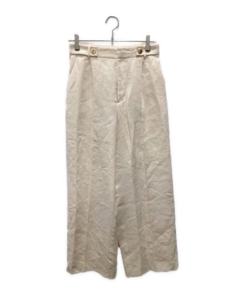 allureville（アルアバイル）allureville (アルアバイル) ダブルカバークロススラックスパンツ アイボリー サイズ:2の古着・服飾アイテム