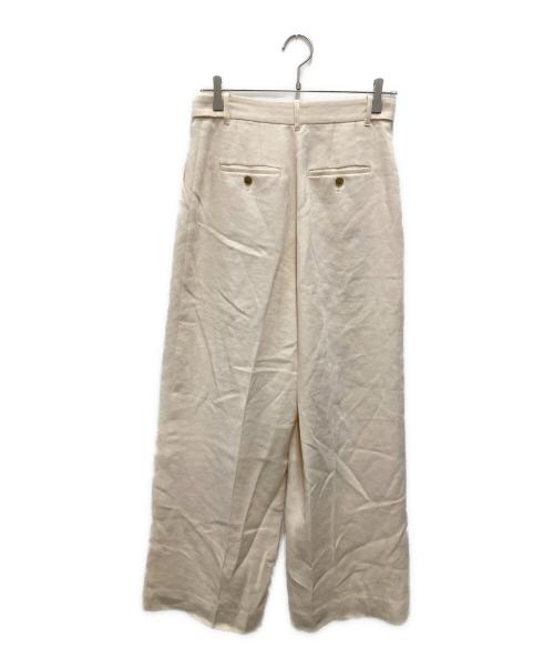allureville（アルアバイル）allureville (アルアバイル) ダブルカバークロススラックスパンツ アイボリー サイズ:2の古着・服飾アイテム