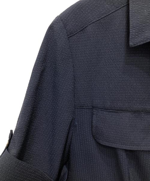 allureville（アルアバイル）allureville (アルアバイル) サッカースキッパーターンバックワンピース ネイビー サイズ:2の古着・服飾アイテム