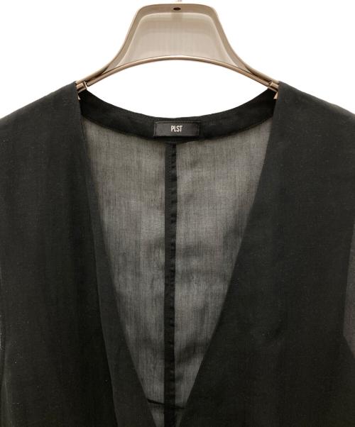 PLST（プラステ）PLST (プラステ) シアーオーガンジージレ ブラック サイズ:Sの古着・服飾アイテム