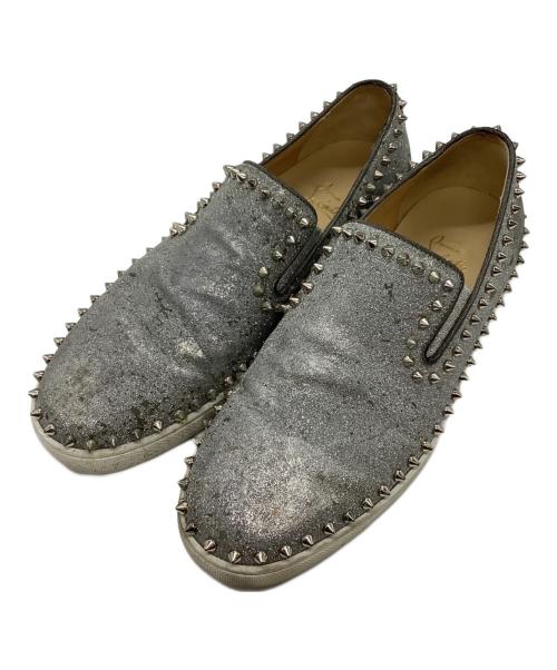 Christian Louboutin（クリスチャン・ルブタン）Christian Louboutin (クリスチャン・ルブタン) ピックボートスリッポン シルバー サイズ:43の古着・服飾アイテム