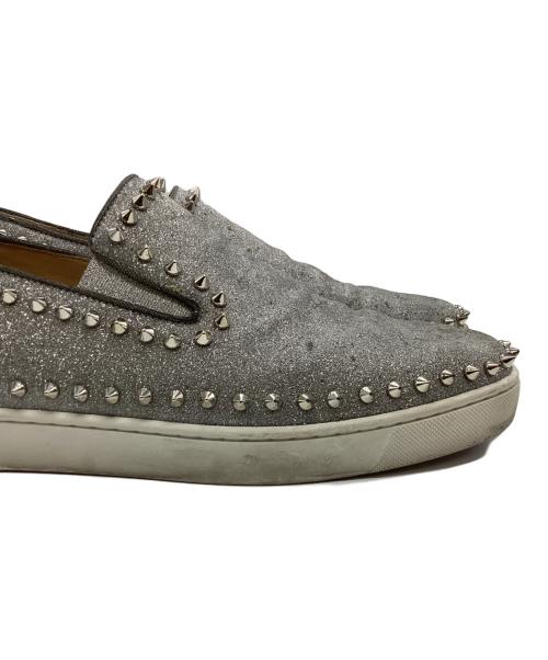 Christian Louboutin（クリスチャン・ルブタン）Christian Louboutin (クリスチャン・ルブタン) ピックボートスリッポン シルバー サイズ:43の古着・服飾アイテム