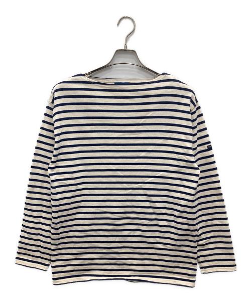 NIGEL CABOURN（ナイジェルケーボン）NIGEL CABOURN (ナイジェルケーボン) バスクシャツ ネイビー×アイボリー サイズ:USA40の古着・服飾アイテム