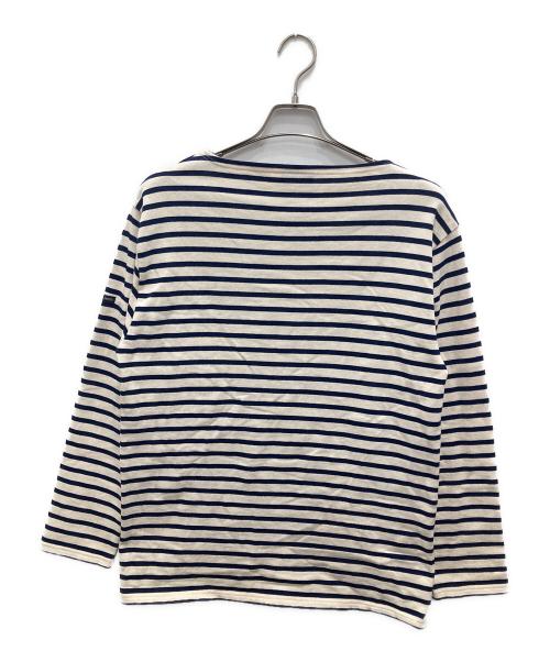 NIGEL CABOURN（ナイジェルケーボン）NIGEL CABOURN (ナイジェルケーボン) バスクシャツ ネイビー×アイボリー サイズ:USA40の古着・服飾アイテム