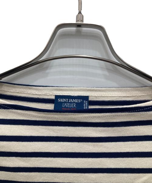 NIGEL CABOURN（ナイジェルケーボン）NIGEL CABOURN (ナイジェルケーボン) バスクシャツ ネイビー×アイボリー サイズ:USA40の古着・服飾アイテム