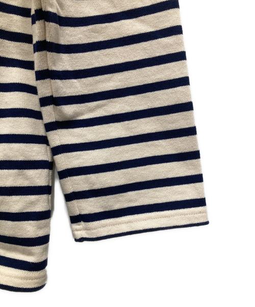 NIGEL CABOURN（ナイジェルケーボン）NIGEL CABOURN (ナイジェルケーボン) バスクシャツ ネイビー×アイボリー サイズ:USA40の古着・服飾アイテム