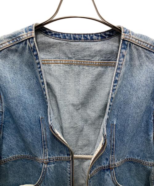 Adam et Rope（アダム エ ロペ）Adam et Rope (アダム エ ロペ) デニムチュニックシェイプシャツ ブルー サイズ:Fの古着・服飾アイテム