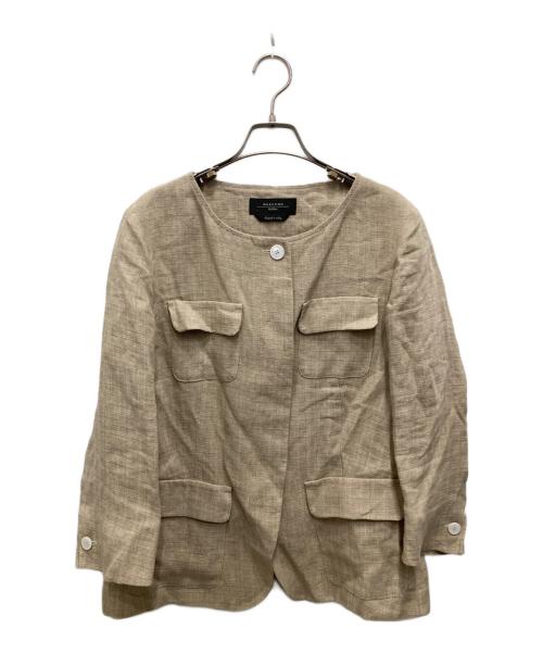 Max Mara WEEK END LINE（マックスマーラ ウイークエンドライン）MAX MARA WEEK END LINE (マックスマーラ ウイークエンドライン) リネンジャケット ベージュ サイズ:46の古着・服飾アイテム