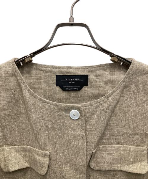 Max Mara WEEK END LINE（マックスマーラ ウイークエンドライン）MAX MARA WEEK END LINE (マックスマーラ ウイークエンドライン) リネンジャケット ベージュ サイズ:46の古着・服飾アイテム