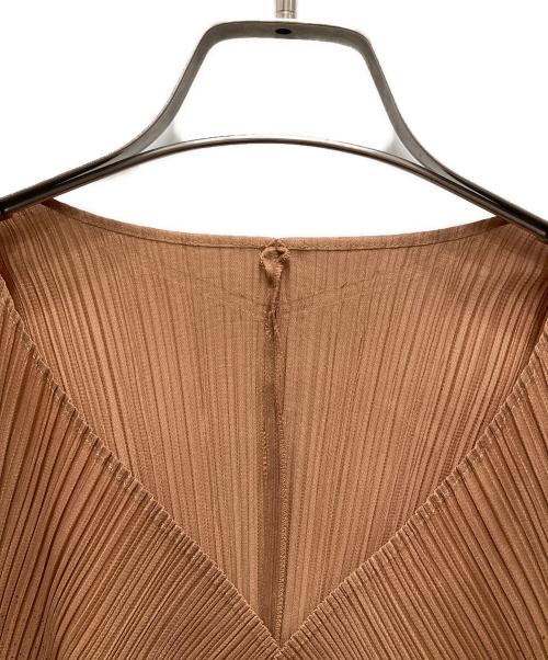 PLEATS PLEASE（プリーツプリーズ）PLEATS PLEASE (プリーツプリーズ) プリーツカーディガン ブラウン サイズ:3の古着・服飾アイテム