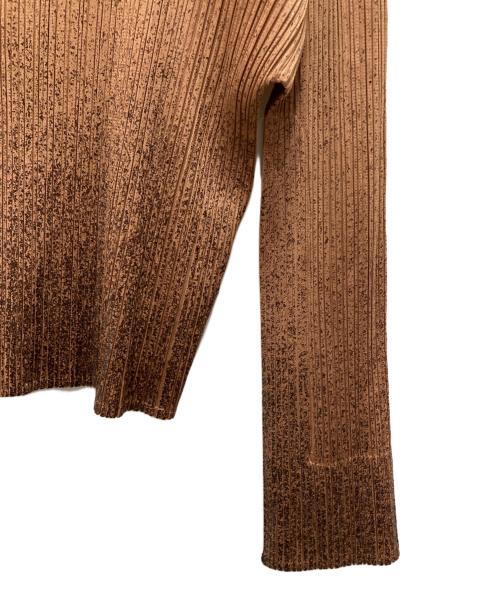 PLEATS PLEASE（プリーツプリーズ）PLEATS PLEASE (プリーツプリーズ) プリーツカーディガン ブラウン サイズ:3の古着・服飾アイテム