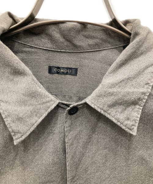 COMOLI（コモリ）COMOLI (コモリ) ヨリ杢 オープンカラーシャツ ベージュ サイズ:表記無し(実寸ご確認ください）の古着・服飾アイテム