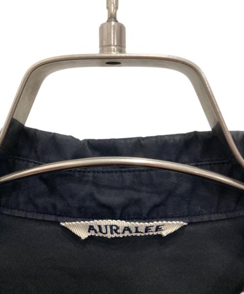 AURALEE（オーラリー）AURALEE (オーラリー) HIGH DENSITY LIGHT WEATHER CLOTH SHIRTS ネイビー サイズ:1の古着・服飾アイテム
